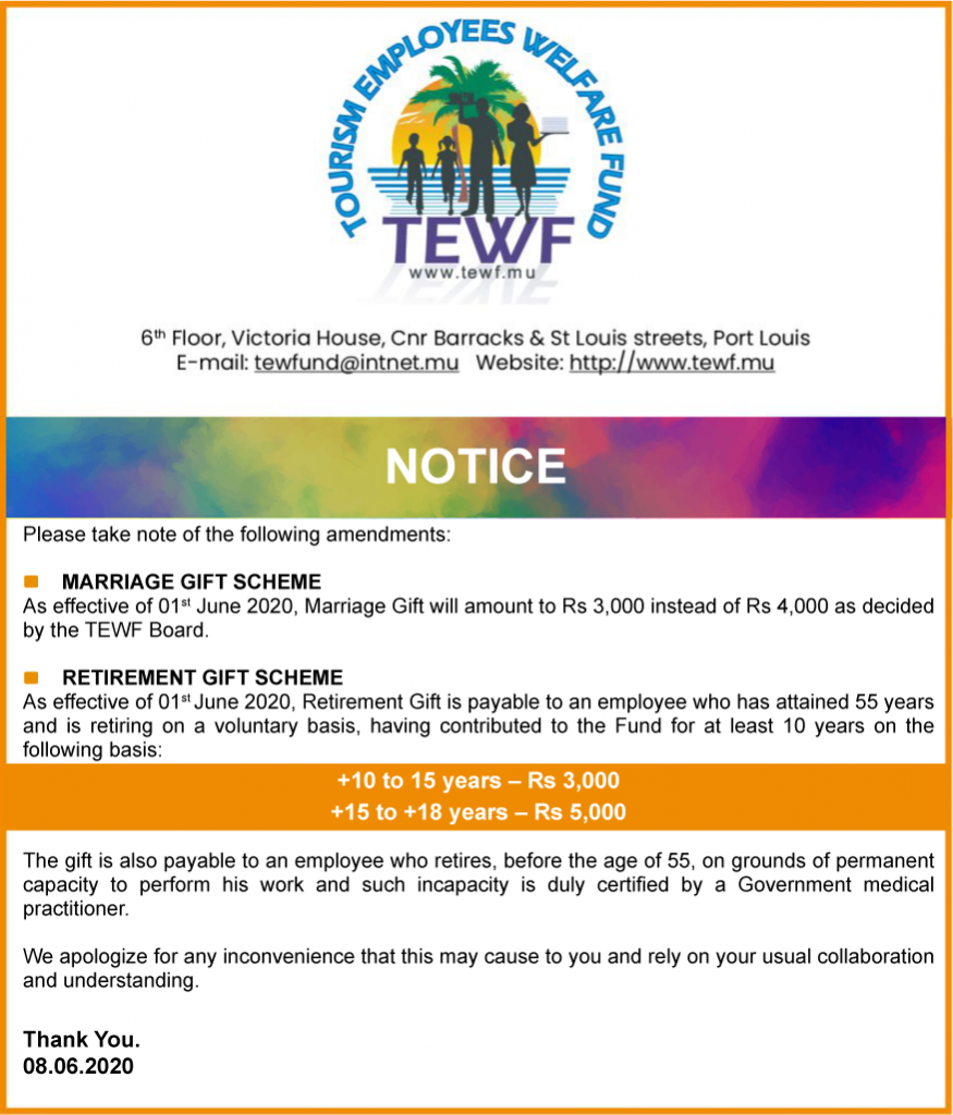 Tewf Tourism Employees Welfare Fund