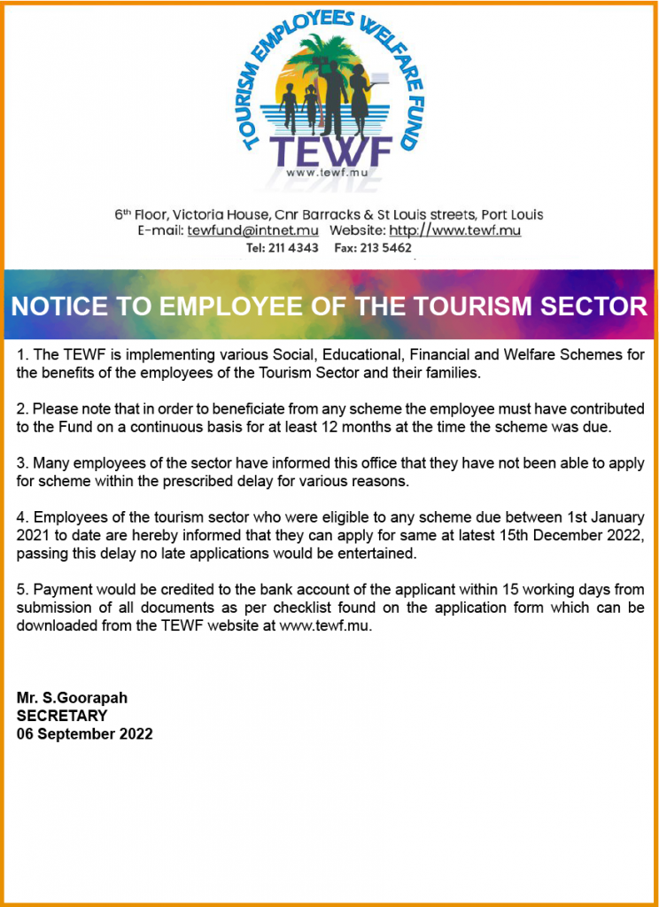 TEWF-Notice 6th sep 2022